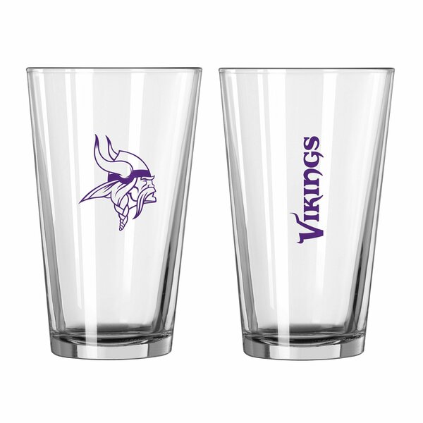 Logo Brands Minnesota Vikings 16oz Gameday Pint Glass 618-G16P-1